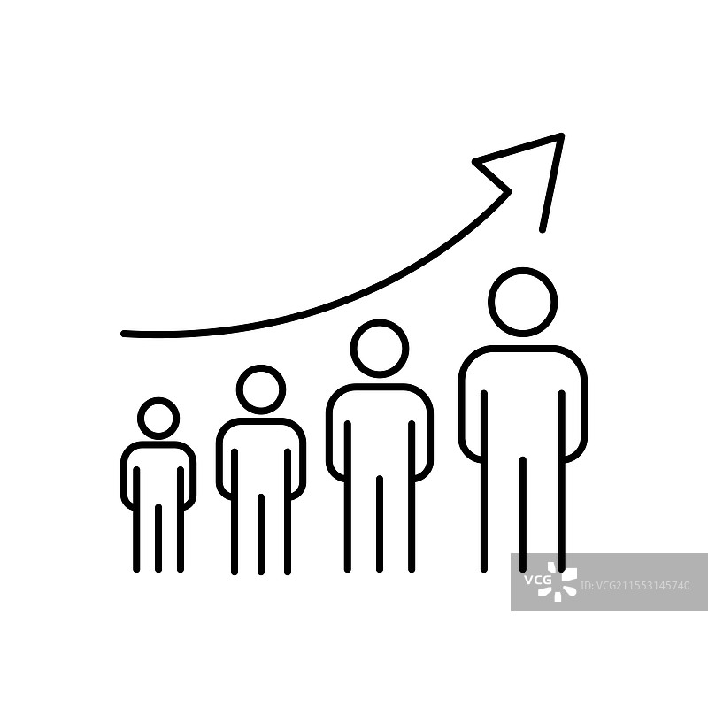 人口增长概念人文地理图标图片素材