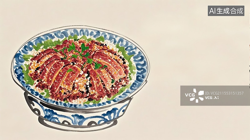 【AI数字艺术】传统美食-粉蒸肉图片素材