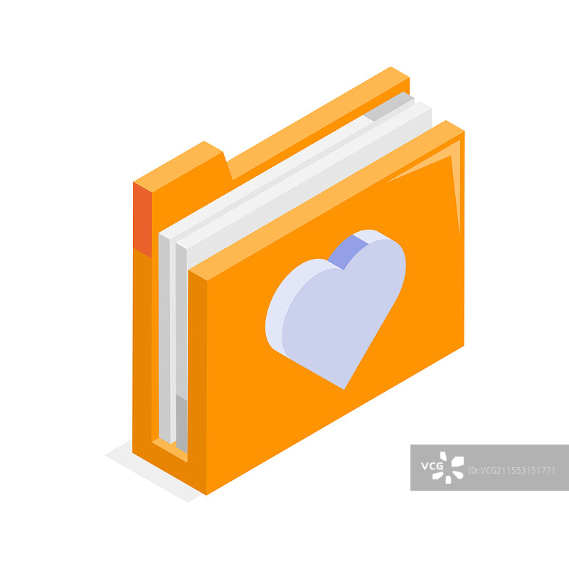 爱心文件夹图片素材