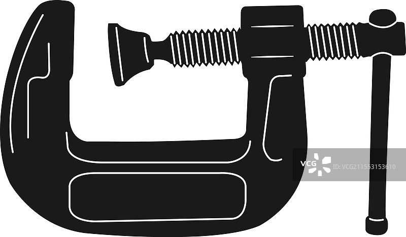 1英寸的C型夹具，用于固定设备图片素材