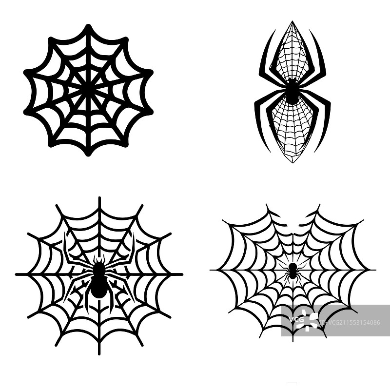 蜘蛛网剪影图片素材
