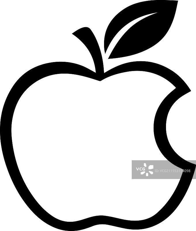 一个被咬过的苹果图标图片素材