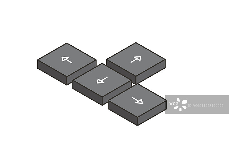 带箭头键的键盘控制键图片素材