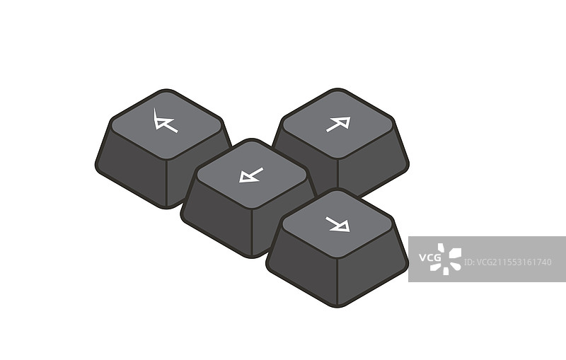 带箭头键的键盘控制键图片素材