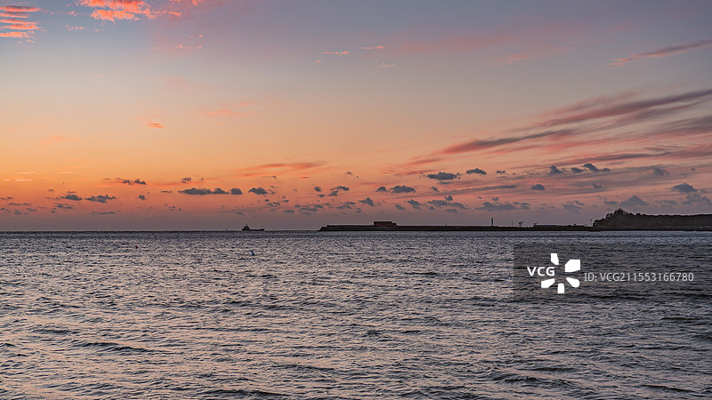 旅顺世界和平公园的晚霞图片素材