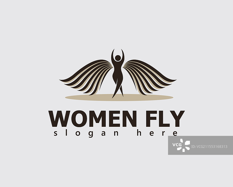 创意的有翅膀的人举起双臂准备行动图片素材