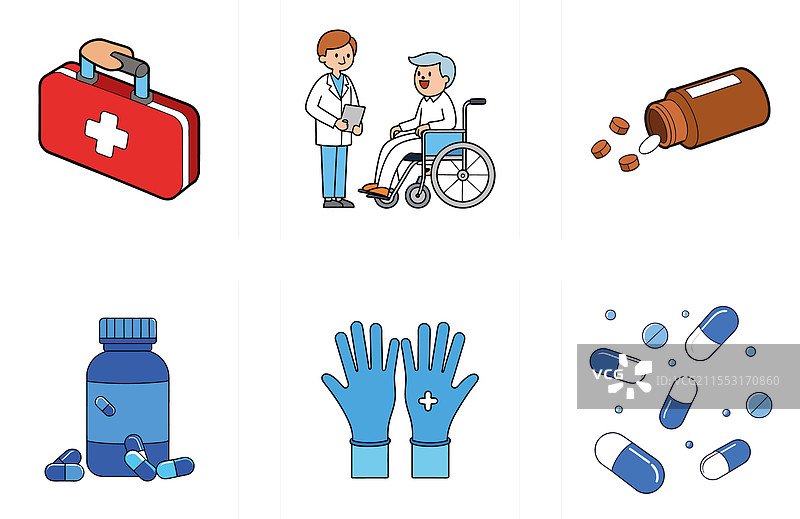 医生的手正在准备药物包裹图片素材