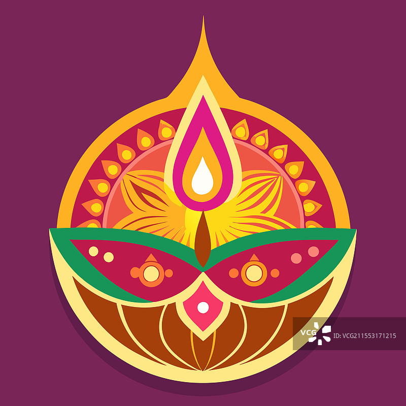 美丽的点灯节灯具，带有火焰图片素材