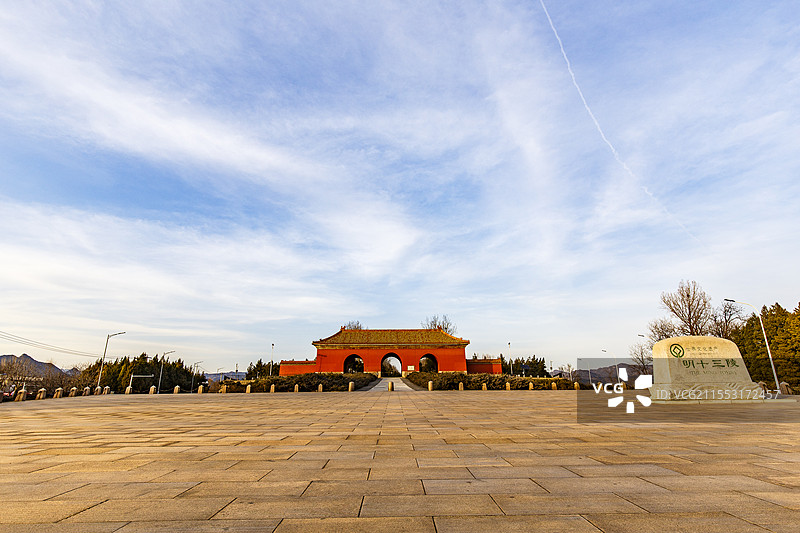 北京昌平区十三陵神道景区大红门图片素材