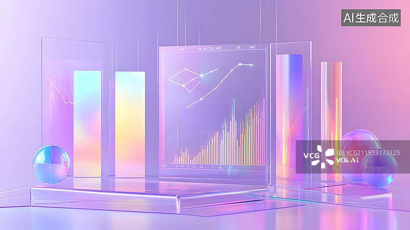 【AI数字艺术】股市 基金 债权 证券波动图 抽象背景图图片素材