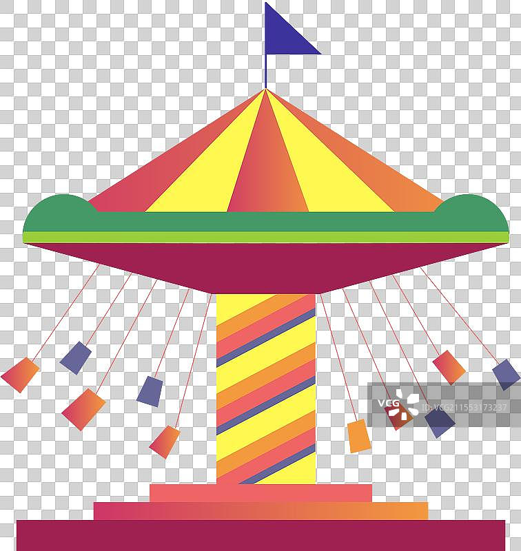 游乐园旋转飞椅图片素材