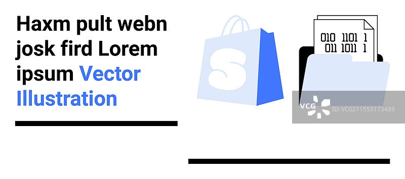 在线购物与数据存储的抽象设计图片素材