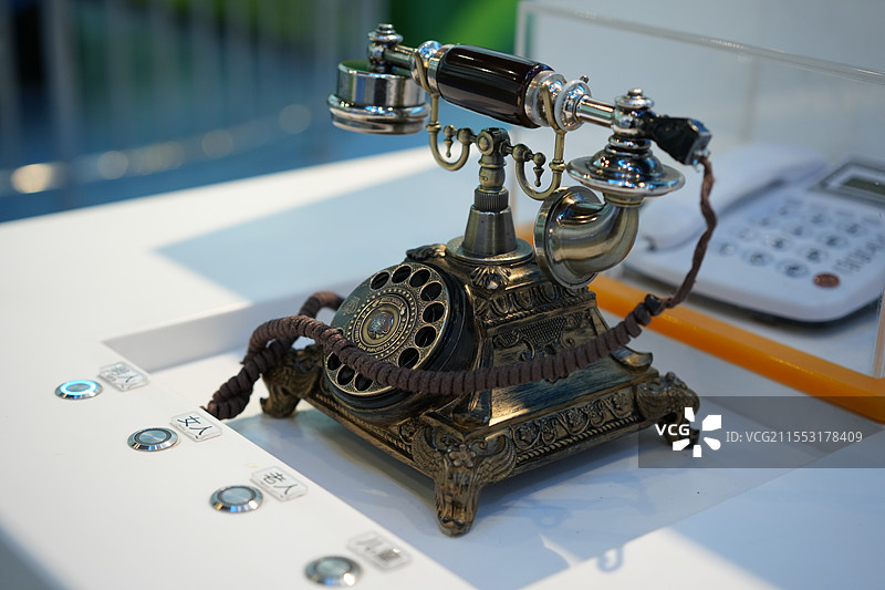 明国时期就电话特写图片素材