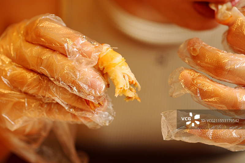 手撕虾肉图片素材