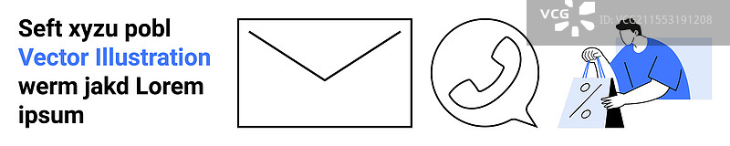 通信和购物图标 邮件图片素材
