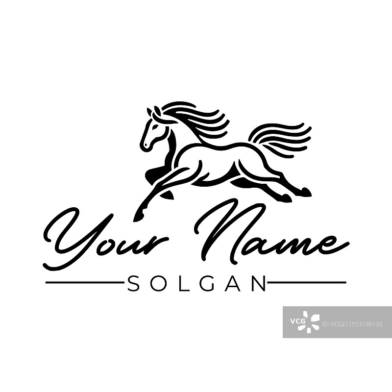 一匹奔腾的马进行跳远图片素材