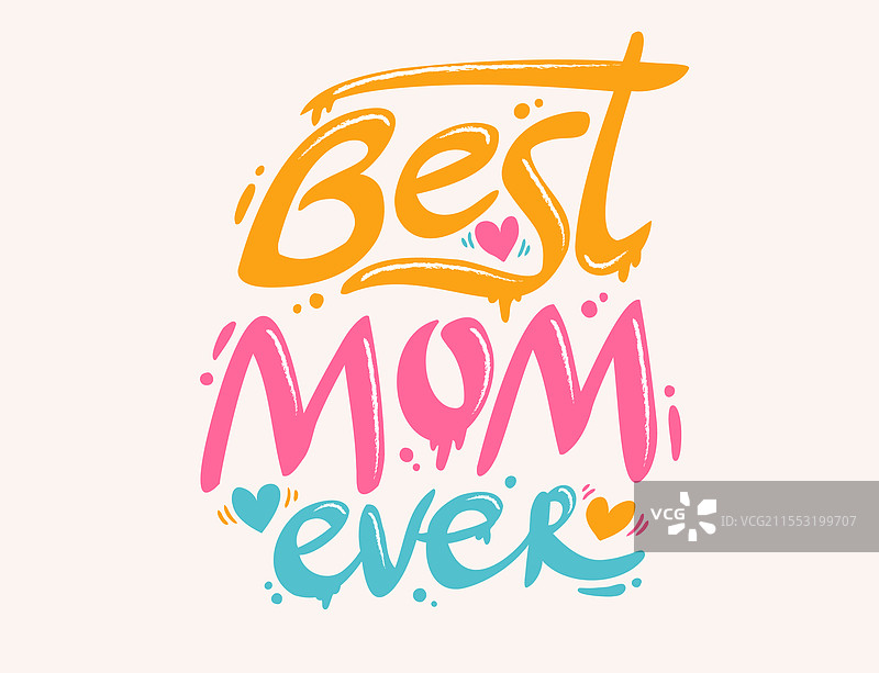 复古风格的母亲节涂鸦图片素材