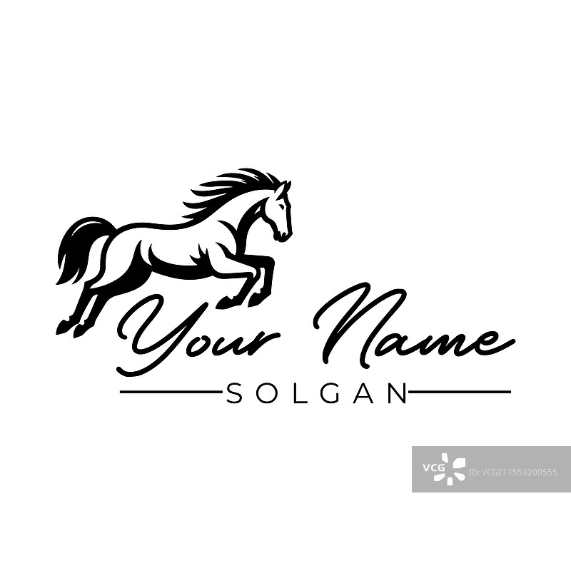 奔跑的马进行跳远图片素材