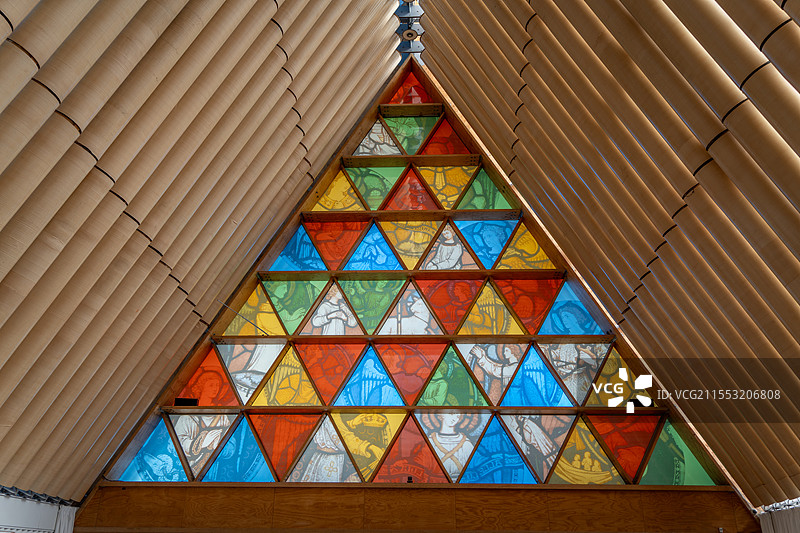 新西兰基督城纸板教堂图片素材