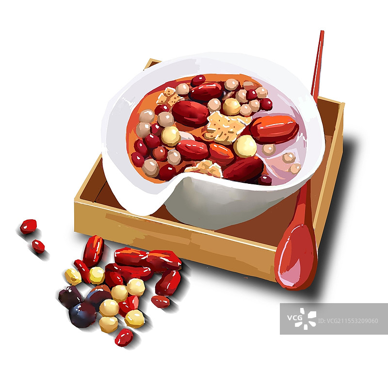 手绘腊八粥腊八腊八节腊八粥图片素材