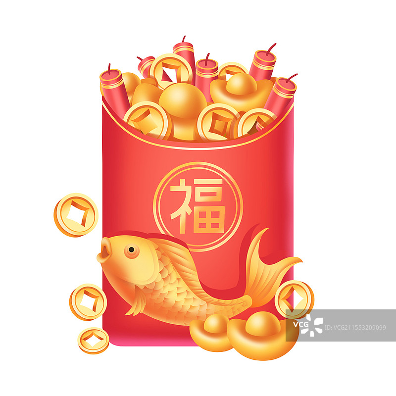 大吉开门红包新年红包原创素材图片素材