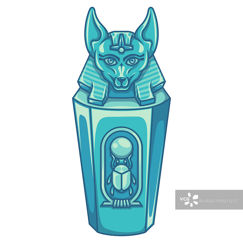 死神阿努比斯的罐子图片素材