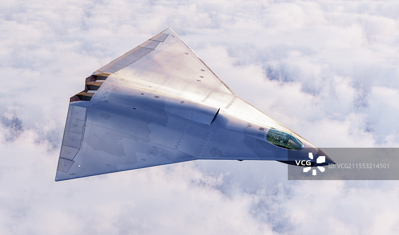 第六代_隐身_战斗机_高空巡航图片素材