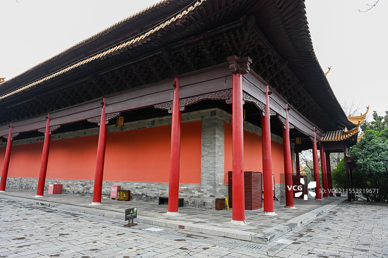 南京朝天宫 江南府学 文庙 明清古建筑群 国家4A景区 南京市博物馆 文庙 儒家文化遗址  红墙黄瓦图片素材