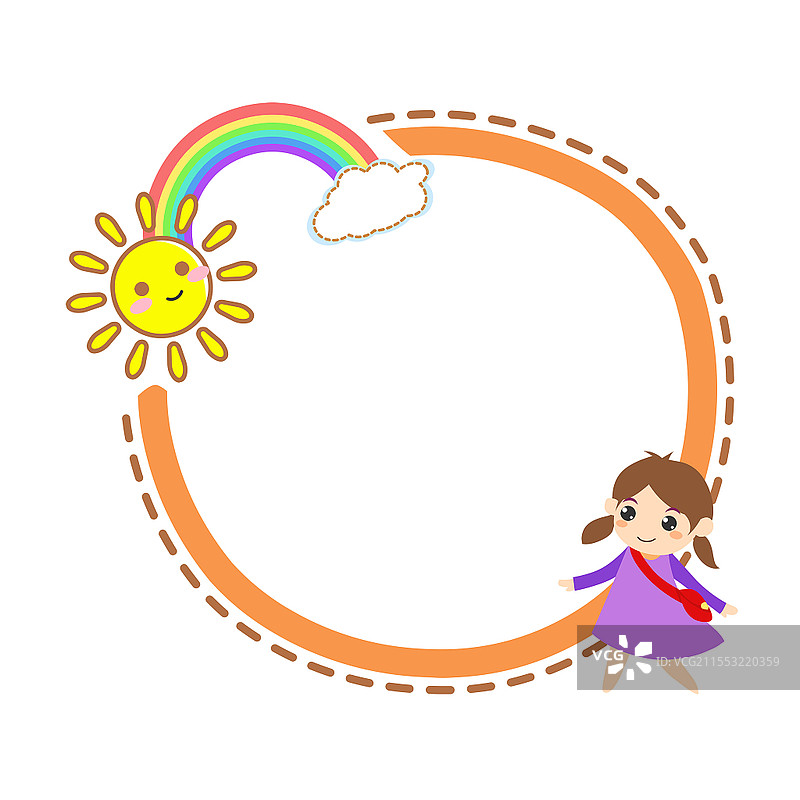 手绘卡通女孩手账小贴士边框原创素材卡通手账小贴士边框图片素材