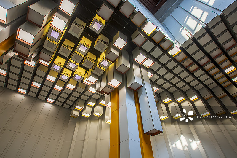 北京地铁19号线站点美景-平安里站图片素材