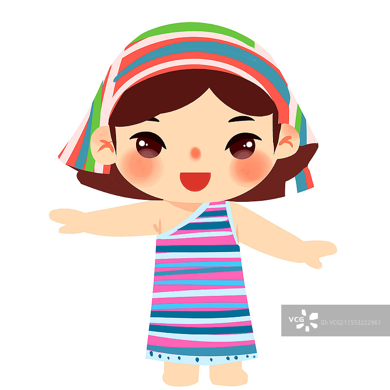 独龙族民族服饰Q版卡通人物少数民族服装png素材卡通少数民族人数图片素材