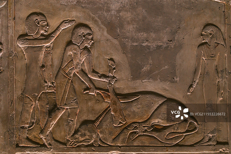 古埃及帝王谷塞提一世墓壁画图片素材