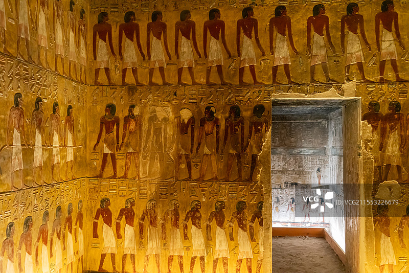 古埃及帝王谷塞提一世墓壁画图片素材