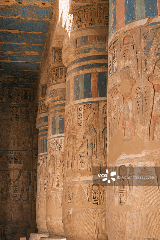古埃及卢克索哈布城多柱厅图片素材