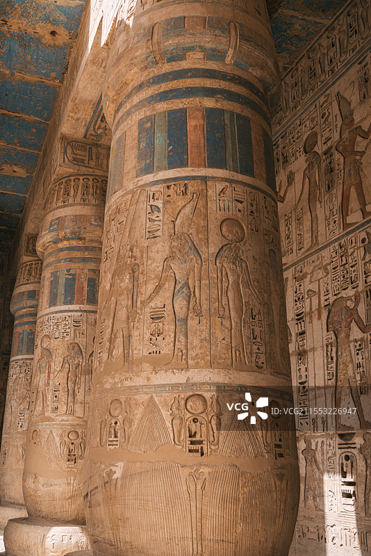 古埃及卢克索哈布城多柱厅图片素材