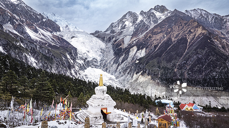 川西旅游海螺沟四号营地风景图片素材