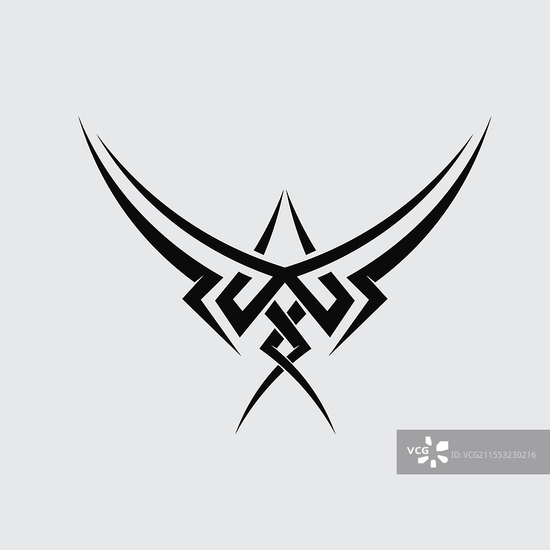 黑色部落标志设计图标和符号图片素材