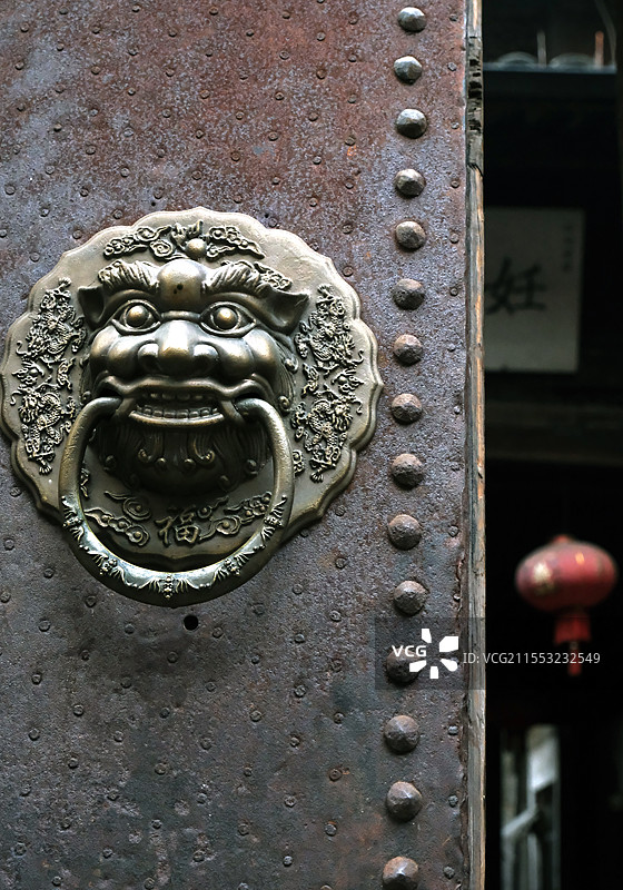 孙权故里龙门古镇之门环图片素材