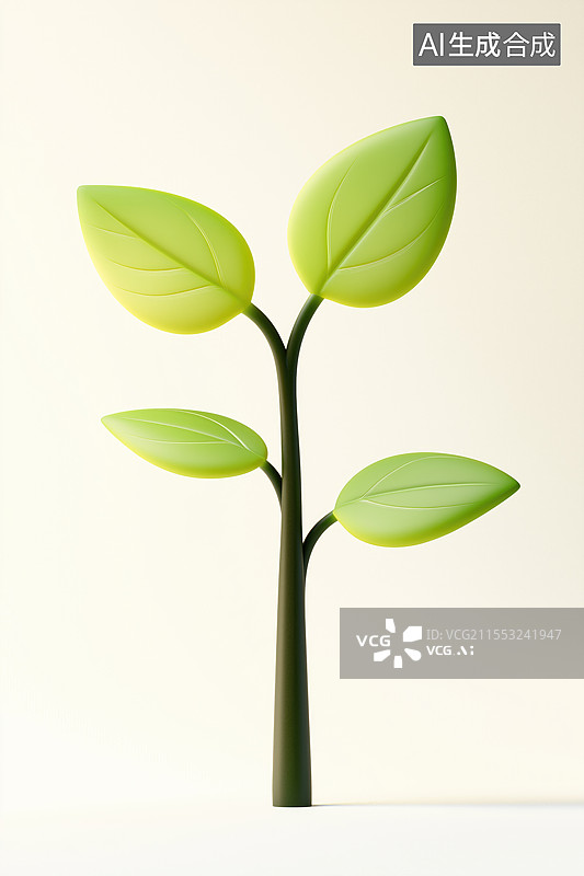 【AI数字艺术】一棵树苗图片素材
