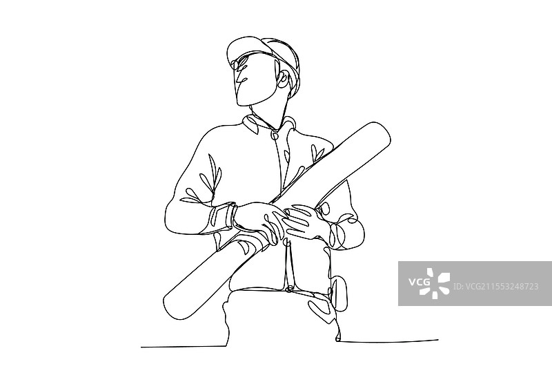 线路建设土木工程师和建筑师图片素材