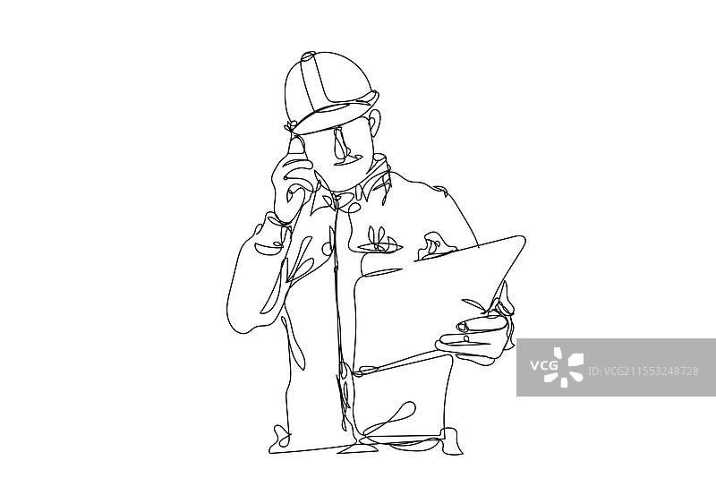 线路建设土木工程师建筑师和图片素材