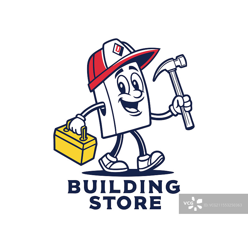 描绘建筑的卡通角色图片素材