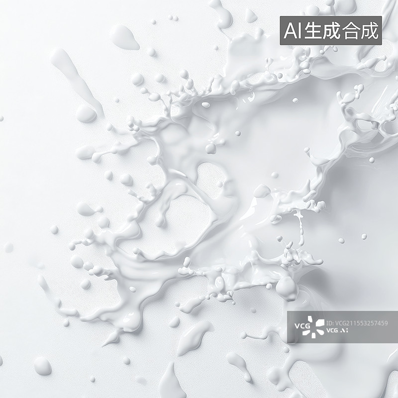 【AI数字艺术】水滴溅起透明流体艺术效果图片素材