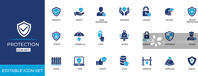保护图标集图片素材