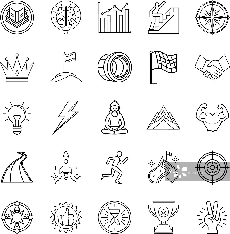 成功图标 成就 目标 战略 增长图片素材