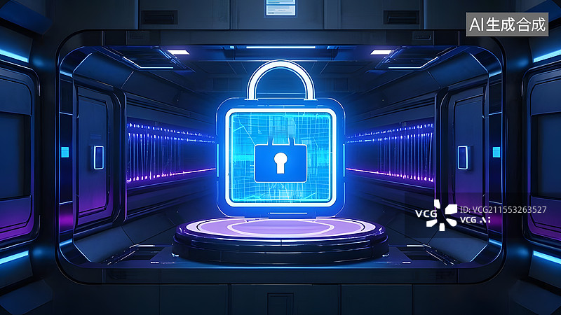 【AI数字艺术】3D卡通网络信息安全常规图片素材