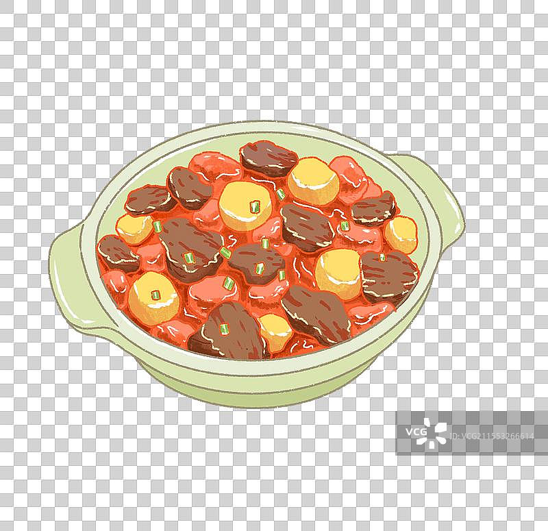 一份美味的家常菜美食番茄土豆炖牛腩食品元素图片素材