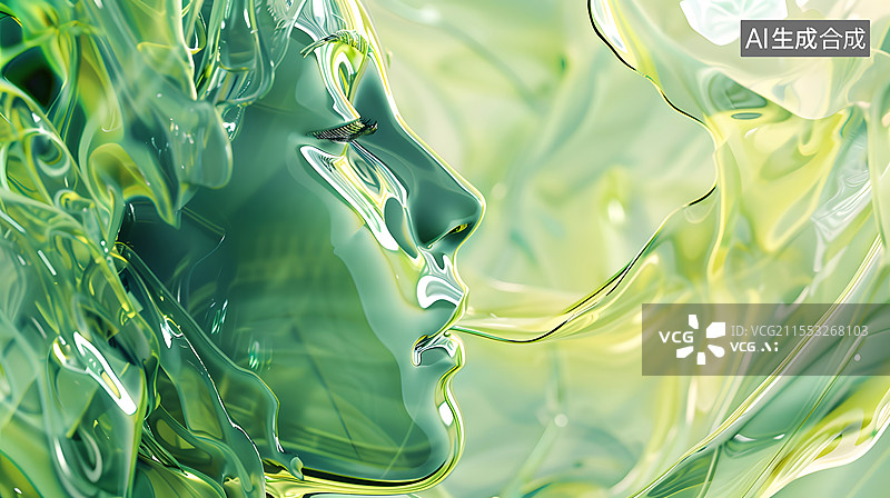 【AI数字艺术】自然植物滋养精华美容护肤女性图片素材