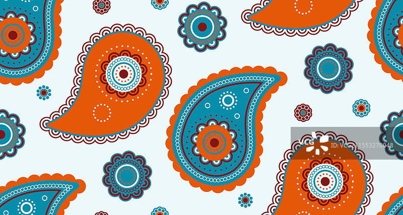 春季花卉轮廓上的地毯磨损图片素材