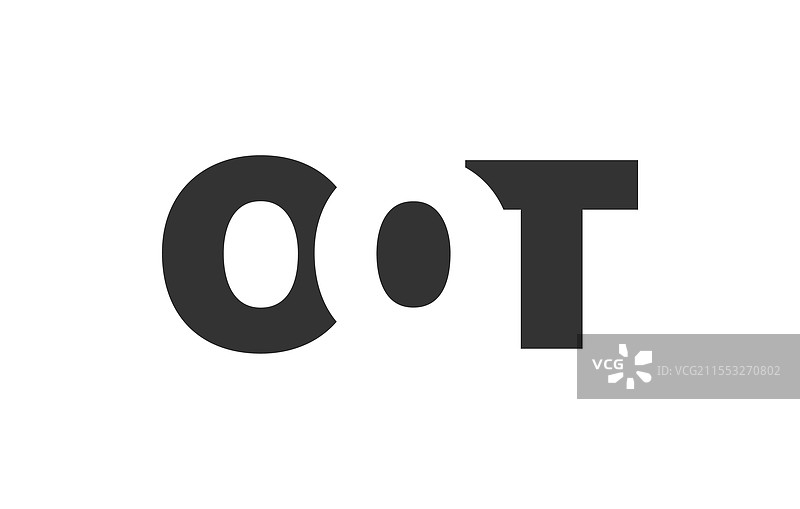 大胆字体的字母OOT标志设计图片素材